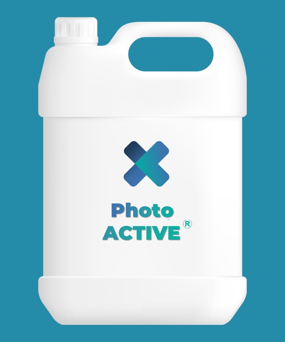 photoactive bidon bleu