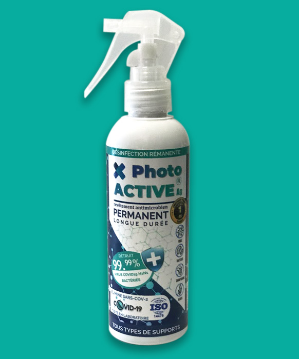photoactive spray desinfection remanente