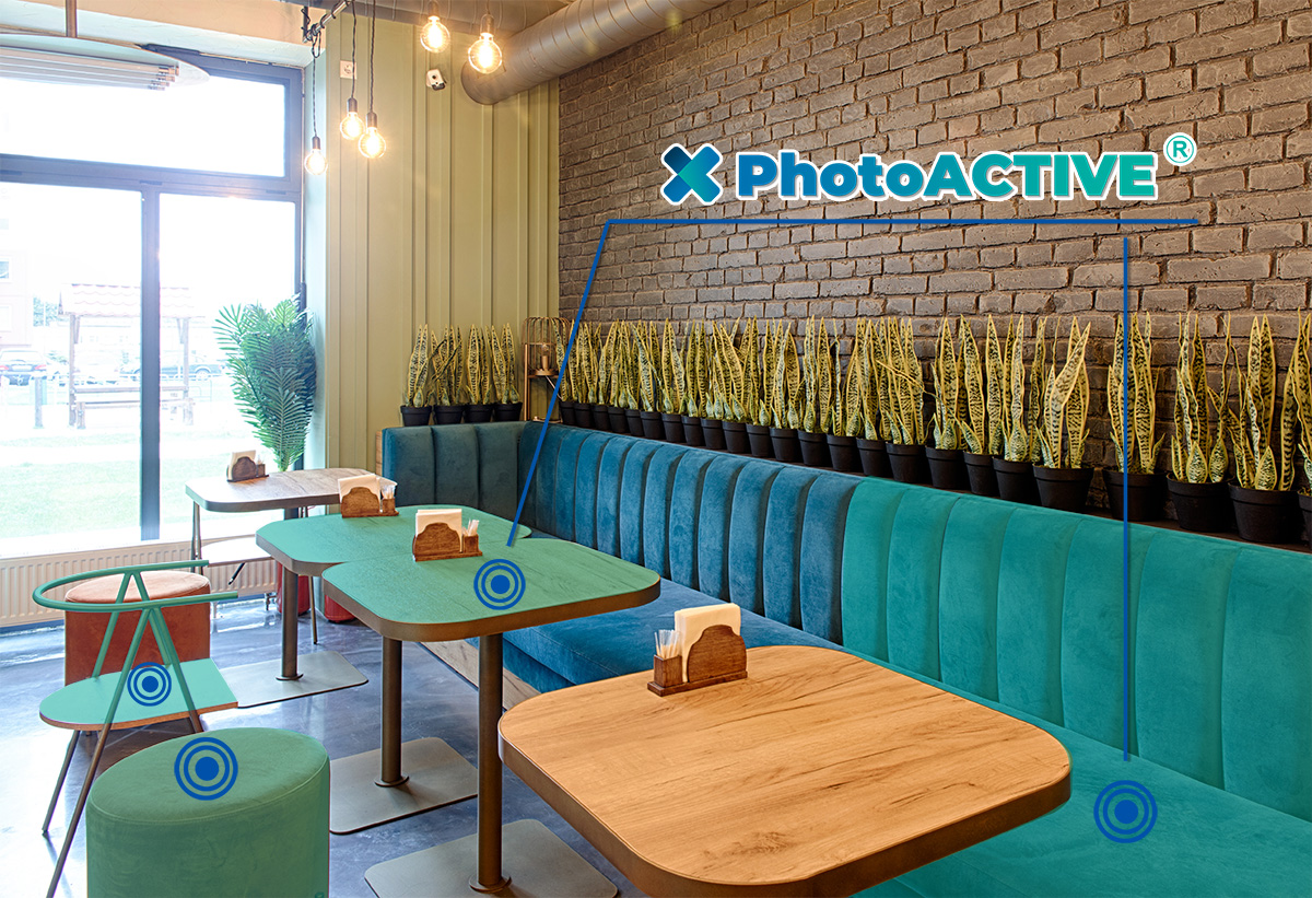 photoACTIVE antimicrobien permanent pour les restaurants et les bars