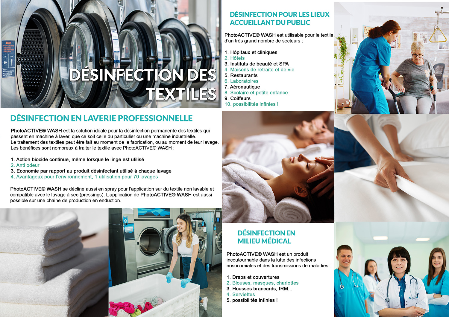 photoactive wash applications