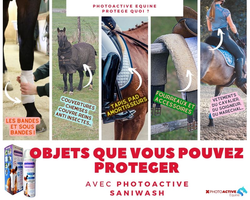 photoactive equine saniwash pour textiles en machine à laver